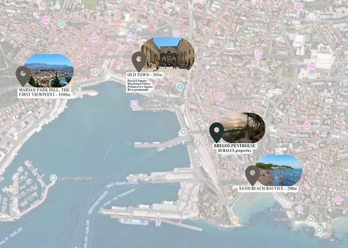 Bregos Superior - Unique Design 3-br - Unbelievable Panoramic View Of - Walking Distance From Unesco Palace And Bacvice - Free Parking - Buralux 公寓